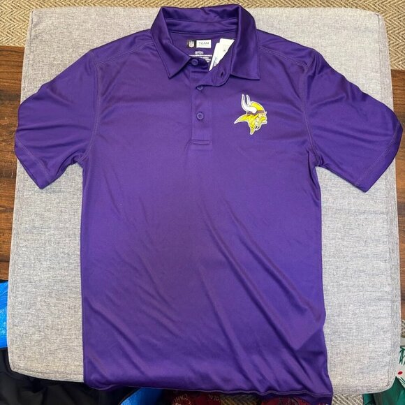 Minnesota Vikings NFL Team apparel Men's Polo Purple Size Small - Picture 1 of 5